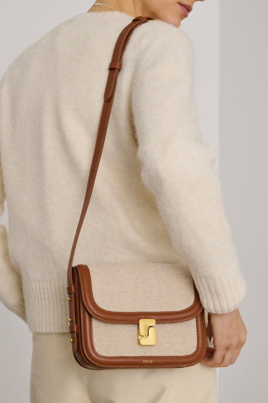 Sac Bellissima Mini - Écru/Naturel - Cuir - Femme