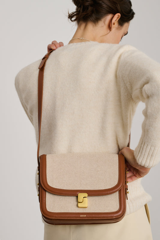 Sac Bellissima Maxi - Écru/Naturel - Cuir - Femme
