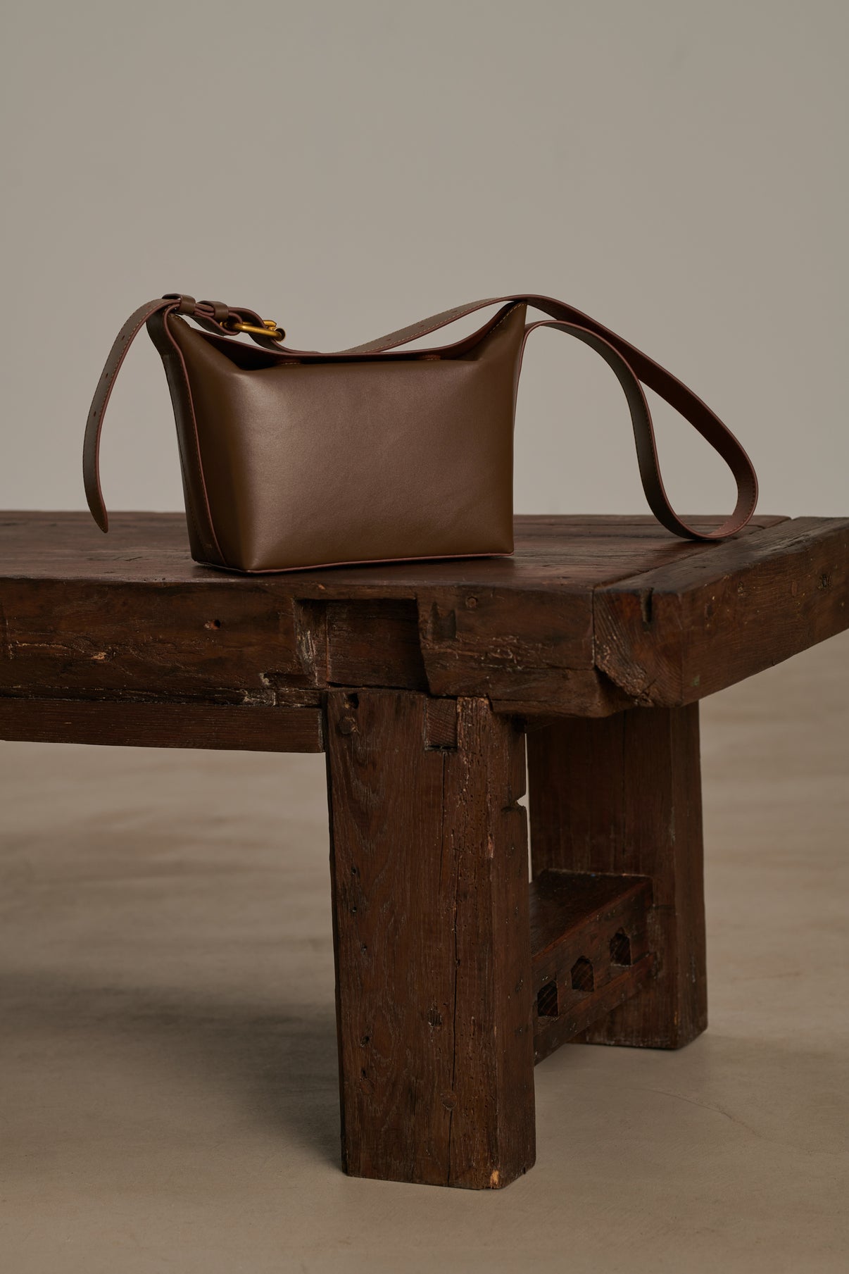 Sac Solstice - Taupe/Cognac - Cuir - Femme vue 6