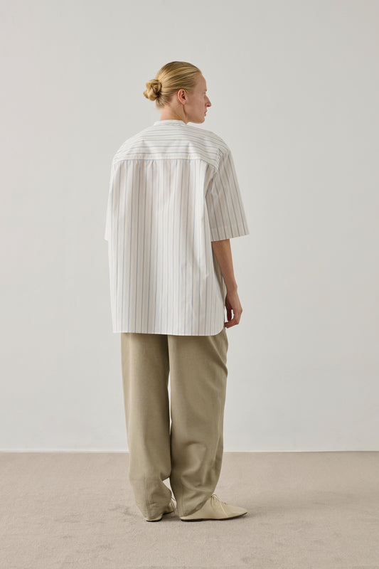 Blouse Ixia - Écru/Bleu - Coton - Femme