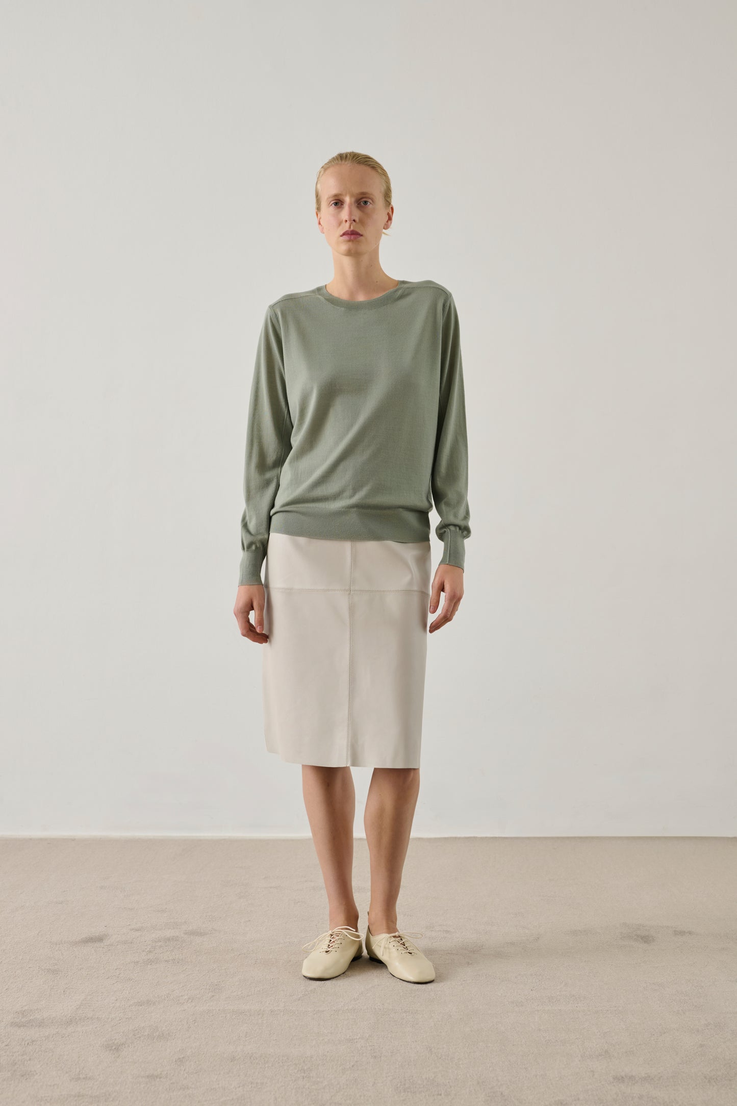 Pull Aussie - Menthe - Laine mérinos - Femme